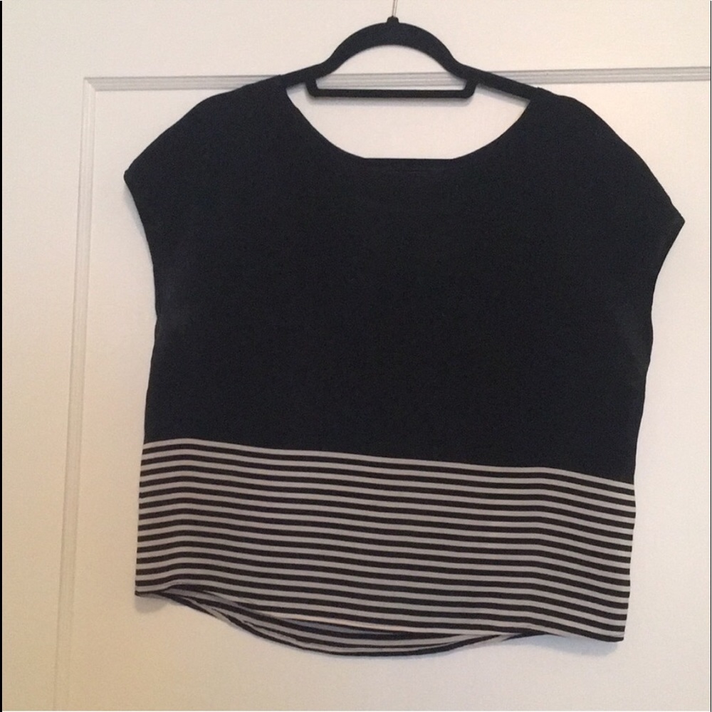 Black & White Silk Joie Top